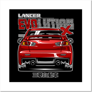 Red Lancer Evolution X Posters and Art